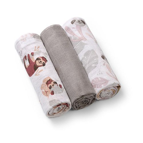 Пелюшки муслинові бавовняні (70х70 см)  3 шт. (Сірий) "Babyono"
