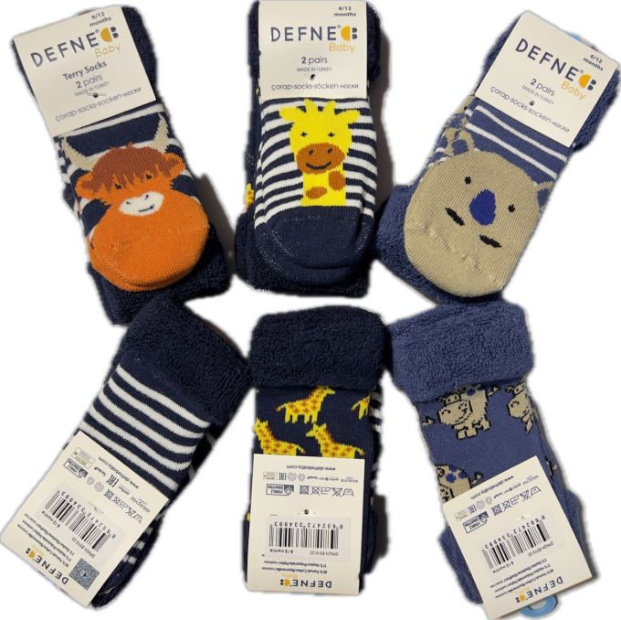 Махрові шкарпетки DEFNE Baby 6-12м E010-22 ціна за 1 пару