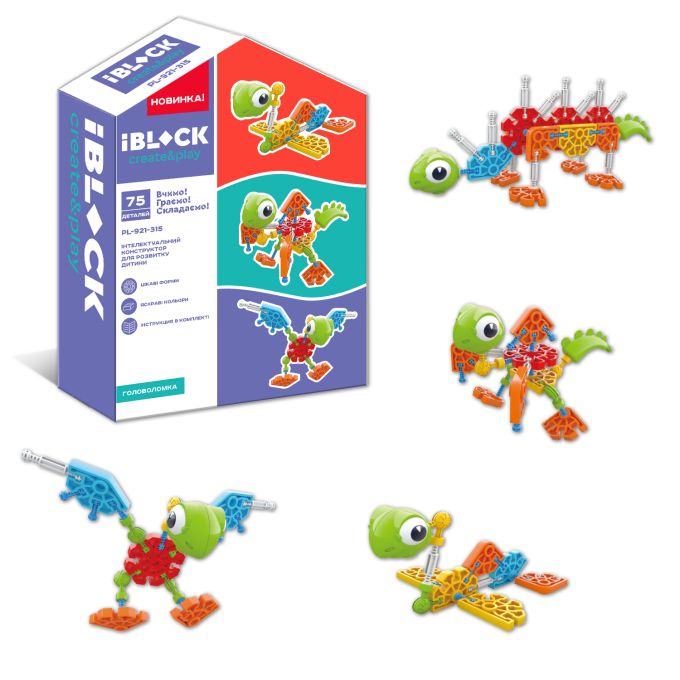 Конструктор IBLOCK арт. PL-921-315 (24шт) 75дет., короб. 18,5*8*24,5см