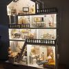 Ляльковий будиночок NestWood Великий особняк Еко із освітленням та меблями вітальня (kdl003eO)