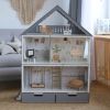 Ляльковий будиночок з освітленням для Барбі NestWood "Фантазія ЕКО" (kdb004ecoOsOr)