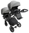 Коляска 2 в 1 для двійні Bair Kiwi DUO ECO BKD-21/15 сірий / графіт