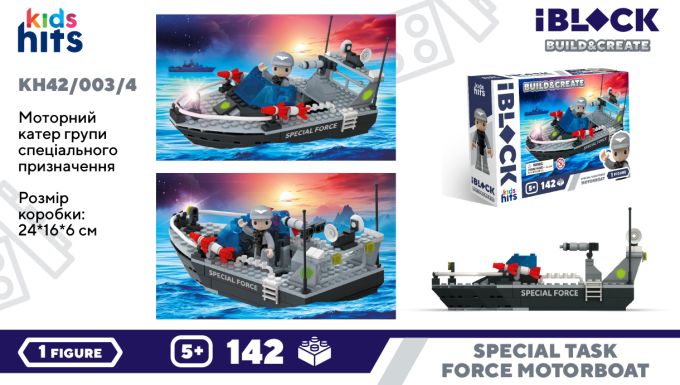 Конструктор Kids hits IBLOCK JUNIOR арт. KH42/003/4 (36шт/2)  142дет. короб. 24*16*6