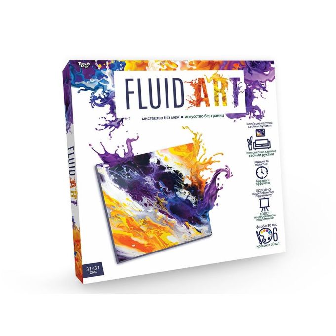 Набір для створення інтер'єрної картини "Fluid ART" FA-01-01,02,03,04,05 (5) "Danko Toys"