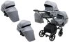 Коляска 2 в 1 для двійні Bair Kiwi DUO Soft BKP-218 сірий