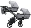 Коляска 2 в 1 для двійні Bair Kiwi DUO Soft BKP-218 сірий