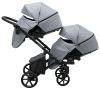 Коляска 2 в 1 для двійні Bair Kiwi DUO Soft BKP-218 сірий