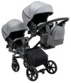 Коляска 2 в 1 для двійні Bair Kiwi DUO Soft BKP-218 сірий