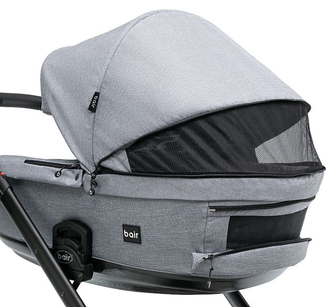 Коляска 2 в 1 для двійні Bair Kiwi DUO Soft BKP-218 сірий