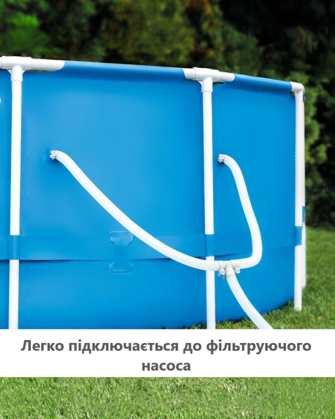 Каркасний басейн Intex 28202 (76*305 см. об'єм: 4485 л. картриджний фільтр-насос 1250 л/год)