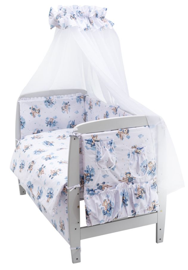Дитяча постіль Babyroom Gold RG-08 білий (ведмедики на літаку)