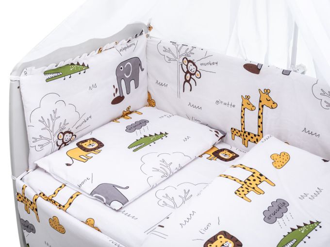 Дитяча постіль Babyroom Gold RG-08 білий (сафарі)