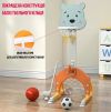 Дитячий спортивний комплекс з музичною колонкою 4в1 Terrio "Bear" Оранжево-бірюзовий