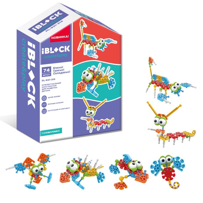 Конструктор IBLOCK PL-921-314 74дет., короб. 18,5*8*24,5см