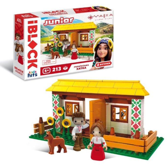 Конструктор Kids hits IBLOCK JUNIOR арт. PL-921-521 (12шт)  МАВКА, 213 дет, 2 фігурки, наліпки, татуювання, інструкц,  у  короб. 37,5*26*6см
