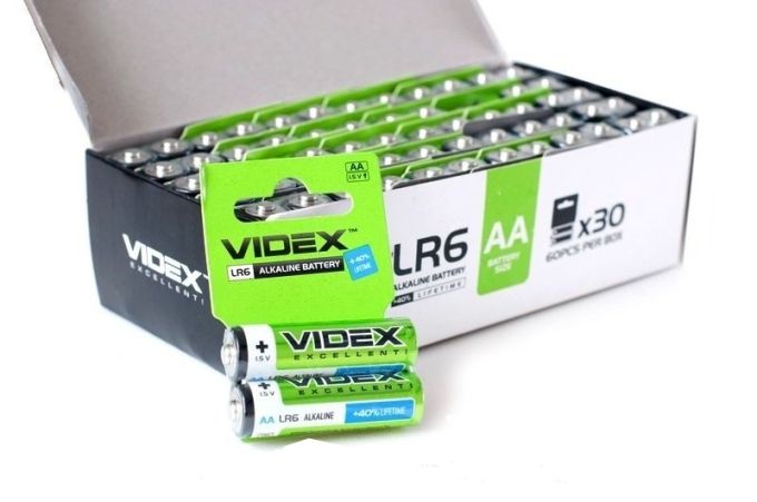 Батарейка Videx LR6/AA 2pcs SHRINK CARD