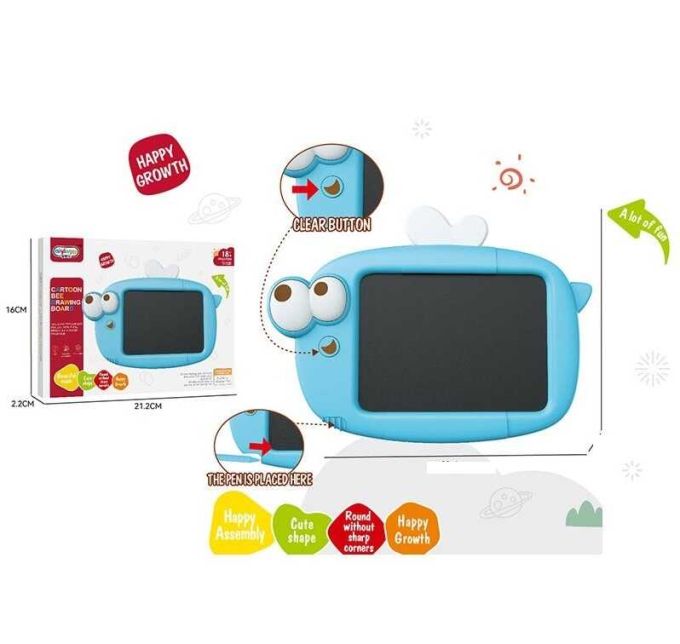 Дошка для малювання 99-25 B  розмір: 21.5х15.5 см, LCD екран, кольоровий малюнок, стилус, кнопк