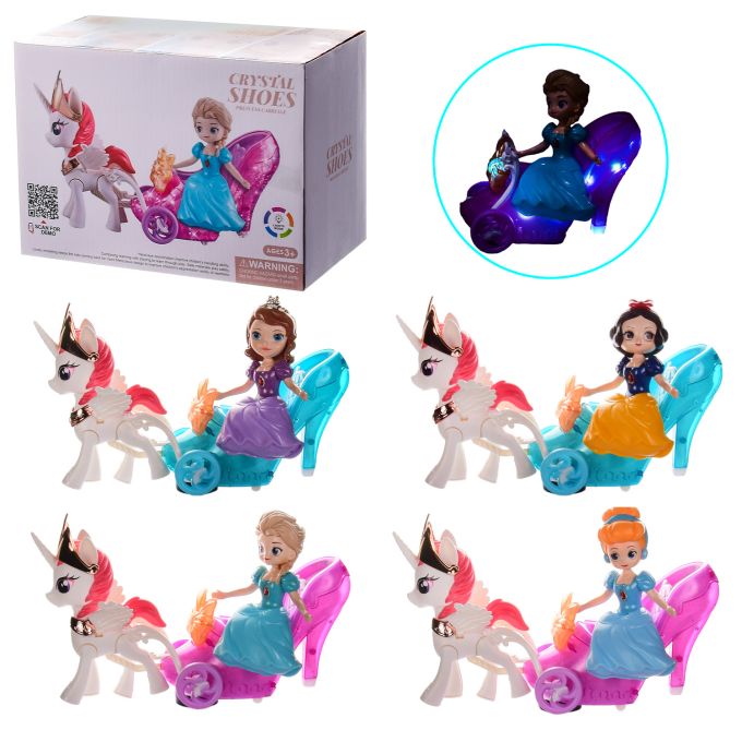 Карета муз. арт. LD-157ABCD , світло, звук, рух,  р-н іграш.  31*14*20 см,  короб. 22