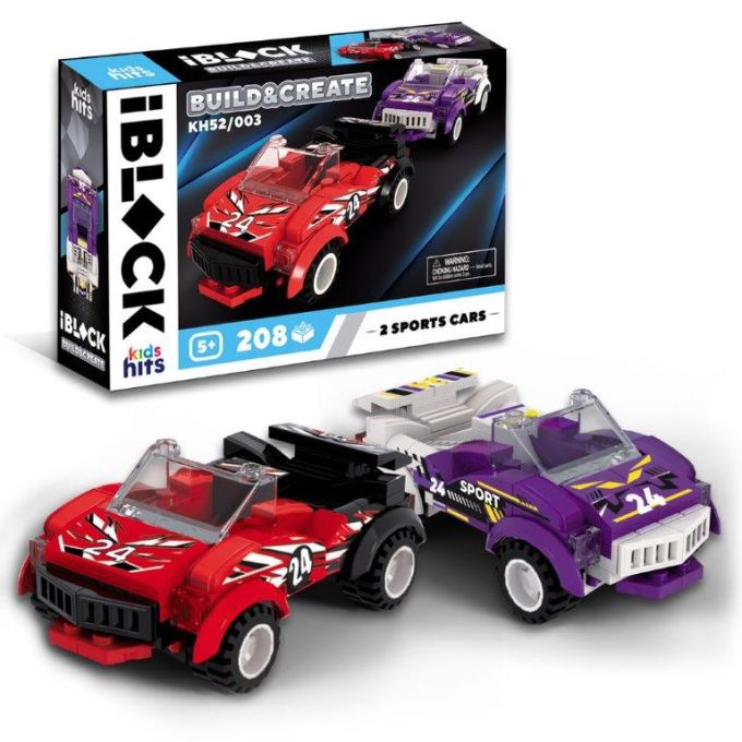 Конструктор Kids hits IBLOCK JUNIOR арт. KH52/003 (36шт/2) МЕГАКАРИ  208дет., короб. 24*6*16см