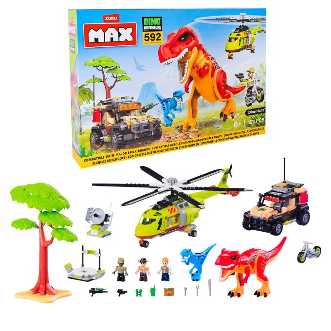 Конструктор Zuru MAX-DINO ADVENTURE арт. 83156 (6шт) 592 дет., короб.8*55*38см