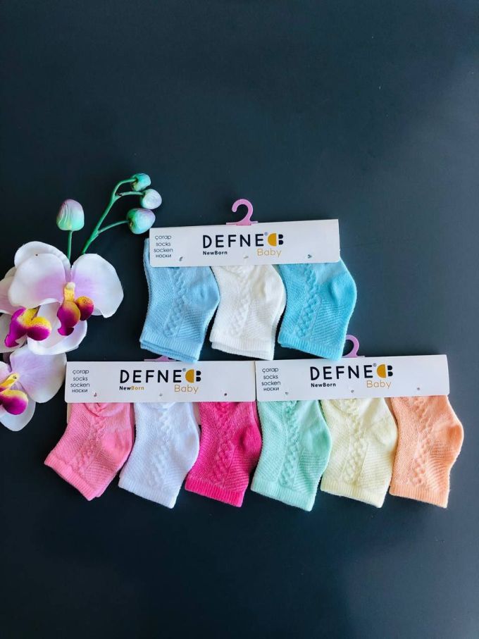 Шкарпетки NB DEFNE BABY  (ціна за 3шт)