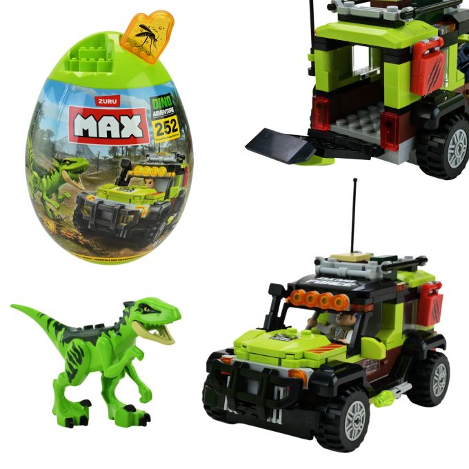 Конструктор Zuru MAX Dino Adventure, арт. 83154 (12 шт) 255 дет., у капсулі  15*11*25см
