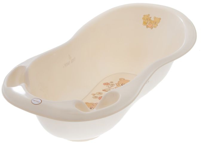 Ванночка 102 см LUX "Ведмедики" зі зливом (Бежевий)