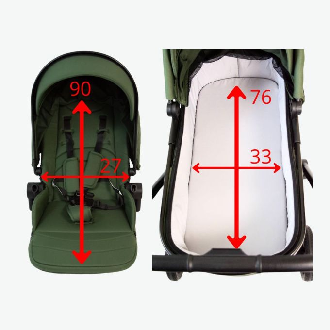 Коляска для дитини універсальна 3 в 1 FreeON Zack, olive