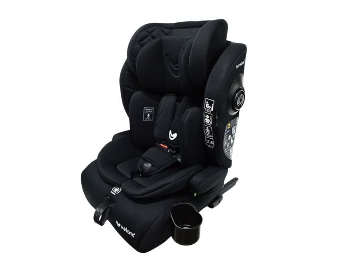 Автокрісло VELANO Flexo i-Size 76–150 см, ISOFIX + Top Tether/ремінь, black