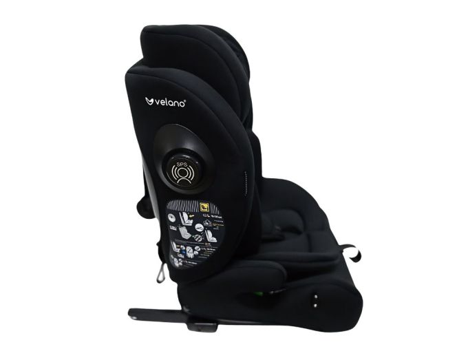 Автокрісло VELANO Flexo i-Size 76–150 см, ISOFIX + Top Tether/ремінь, black