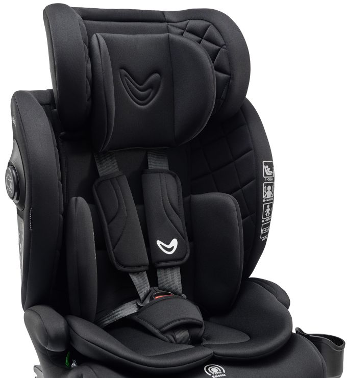 Автокрісло VELANO Flexo i-Size 76–150 см, ISOFIX + Top Tether/ремінь, black