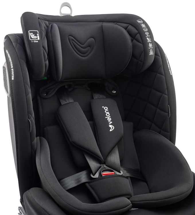 Автокрісло VELANO Vento 360° i-Size 40–150 см, ISOFIX + опорна нога, black