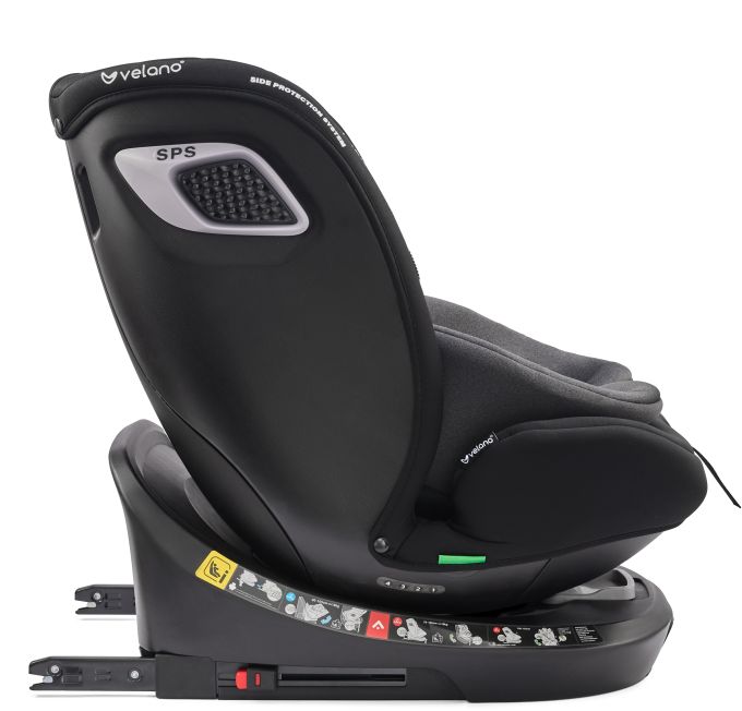 Автокрісло VELANO Vento 360° i-Size 40–150 см, ISOFIX + опорна нога, grey
